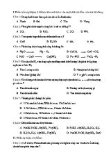 Đề khảo sát chất lượng học kì II môn Hóa học Lớp 8 - Năm học 2018-2019 (Có đáp án)